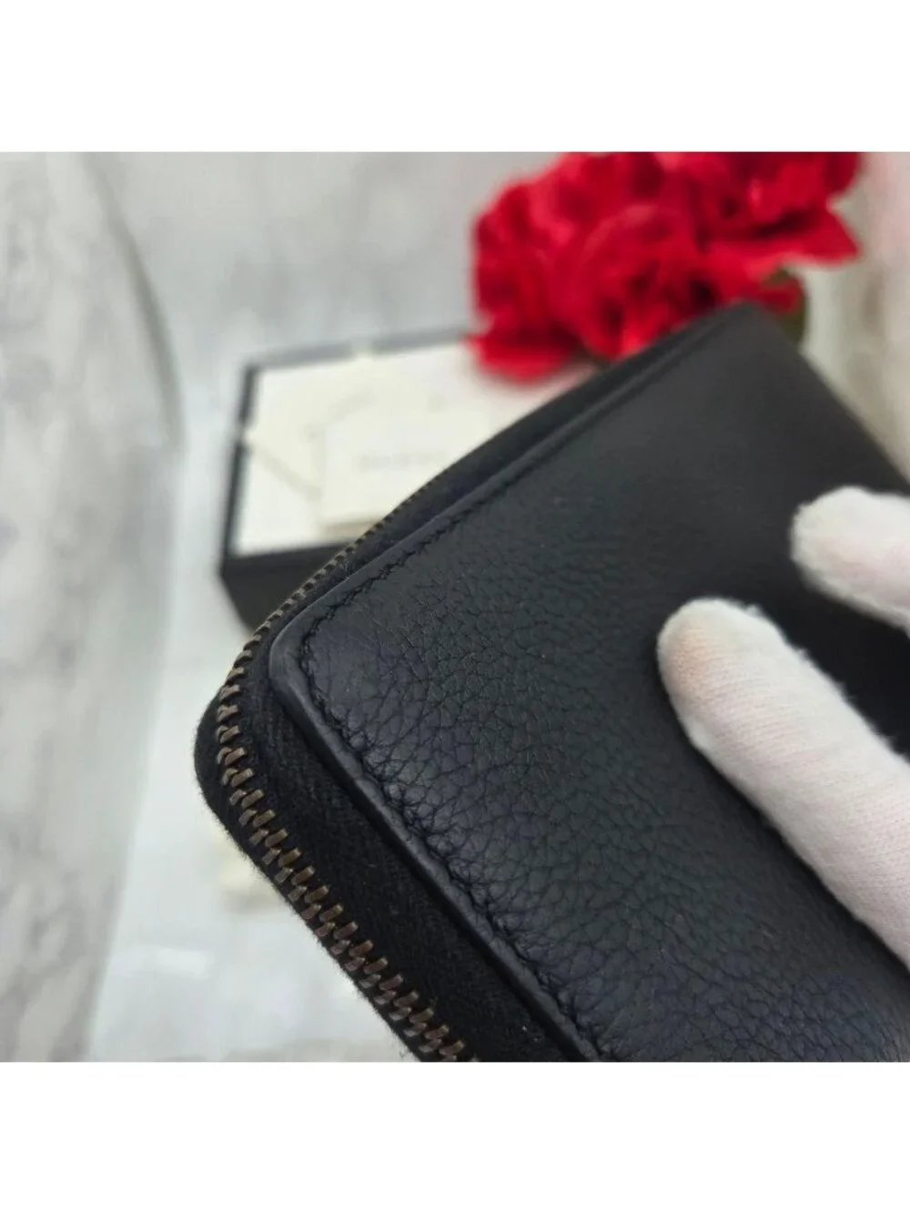 Gucci Logo Wallet Black Leather - Picture 7 of 15